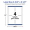 Avery Durable Waterproof Rectangle Labels with Sure Feed, 4-3/4" x 3-1/2"